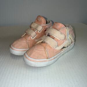 Vans Toddler Sk8-Mid Bunny Carrot Easter Shoes Pink Size 10 Velcro Sneakers